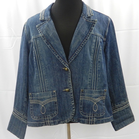 womens denim jacket size 22